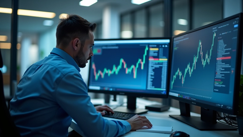 Analyste regardant des écrans financiers avec des données en temps réel d'indices économiques et tendances de marché 2026